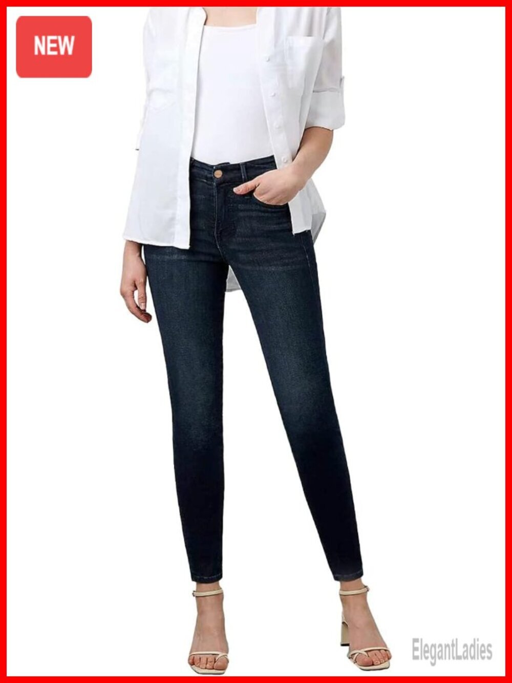 Stretch Skinny Shaping Jeans with No Gap Waist